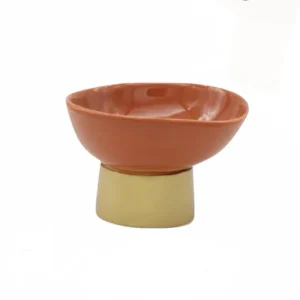 JORDAN INTERIORS Centrotavola coppa fiamma corallo