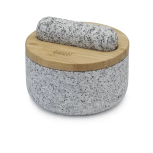 Joseph Joseph Mörser Stössel Dash Mörser Stössel realizzato granito con coperchio di bambù JJ20176