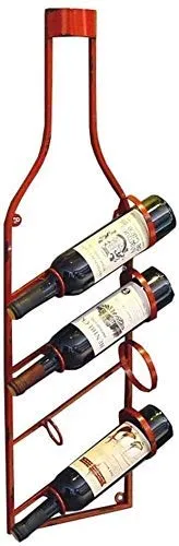 KDMB Contiene 4 Bottiglie di Vino Rastrelliere per Vino Parete Portabottiglie per Vino da Appendere Ripiani Metallo per At...