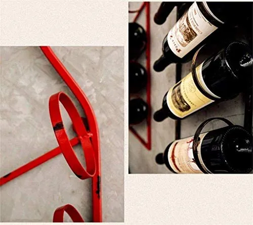 KDMB Contiene 4 Bottiglie di Vino Rastrelliere per Vino Parete Portabottiglie per Vino da Appendere Ripiani Metallo per At...
