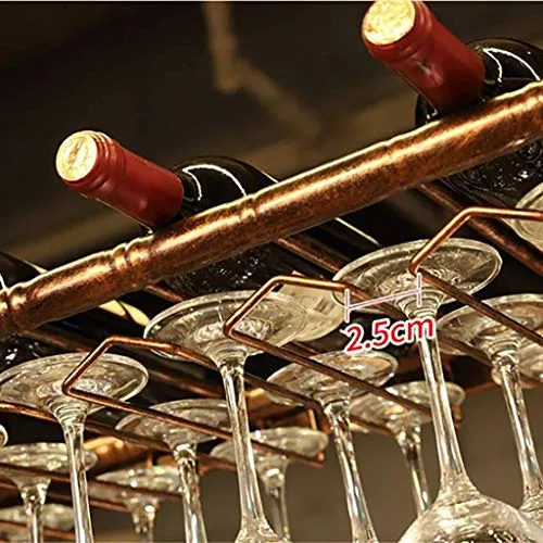 KDMB Portabottiglie da Vino Appeso portabicchieri da Vino Rosso Appeso Testa Giù portabicchieri Creativo Home Bar Appeso s...