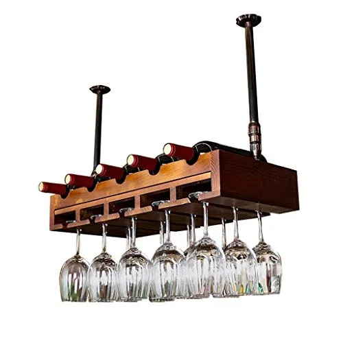 Scaffale da bar Scaffale soffitto Scaffale da vino soffitto Portabottiglie e portabicchieri Scaffale portaoggetti Scaffale...