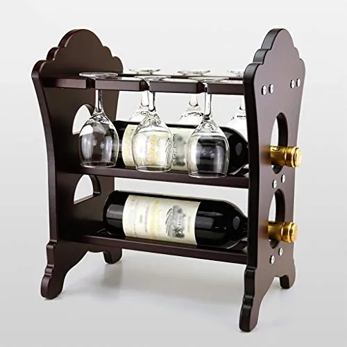 KEWEI Fioriera Europea Creativa per la casa del Vino – 40 x 24 x 33 cm – Portabicchieri da Vino scaffale per Bicchieri da...