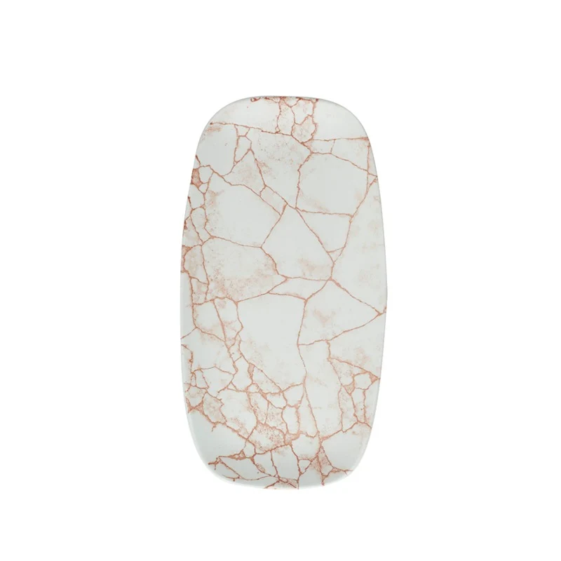 Kintsugi Coral Piatto Rettangolare Cm.29,8x15,3