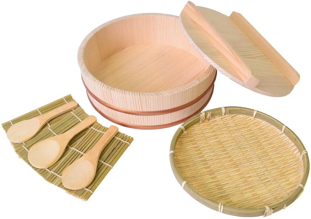 Kiso Kougei Ohitsu Temakizushi Set Lid 26.8cm 2.5 Cups