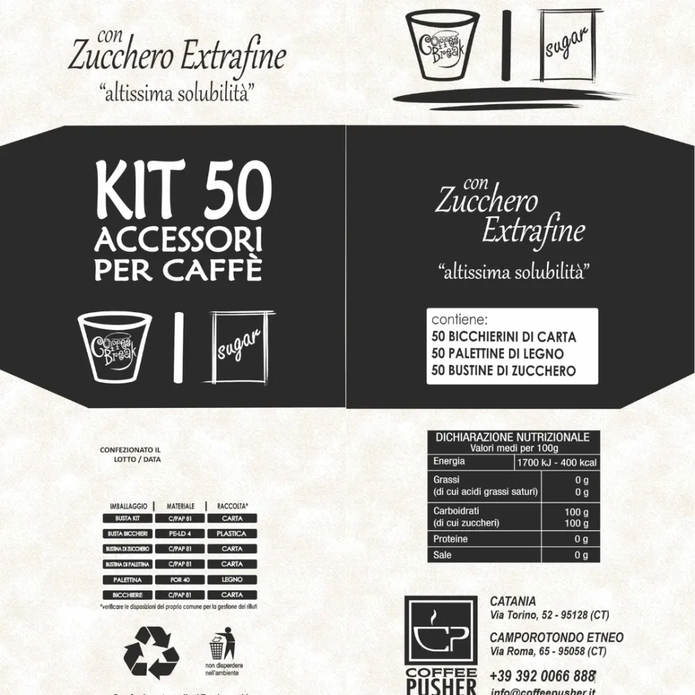 Kit Accessori Coffee Pusher da 50 pz