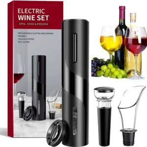 Kit Cavatappi elettrico per vino versatore apribottiglie automatico battteria