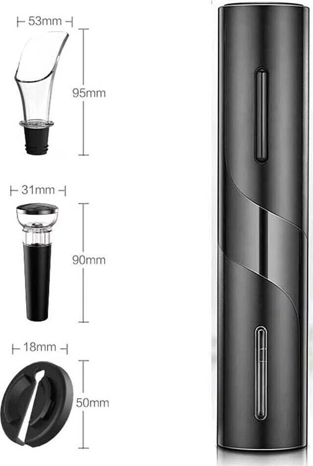 Kit Cavatappi elettrico per vino versatore apribottiglie automatico battteria