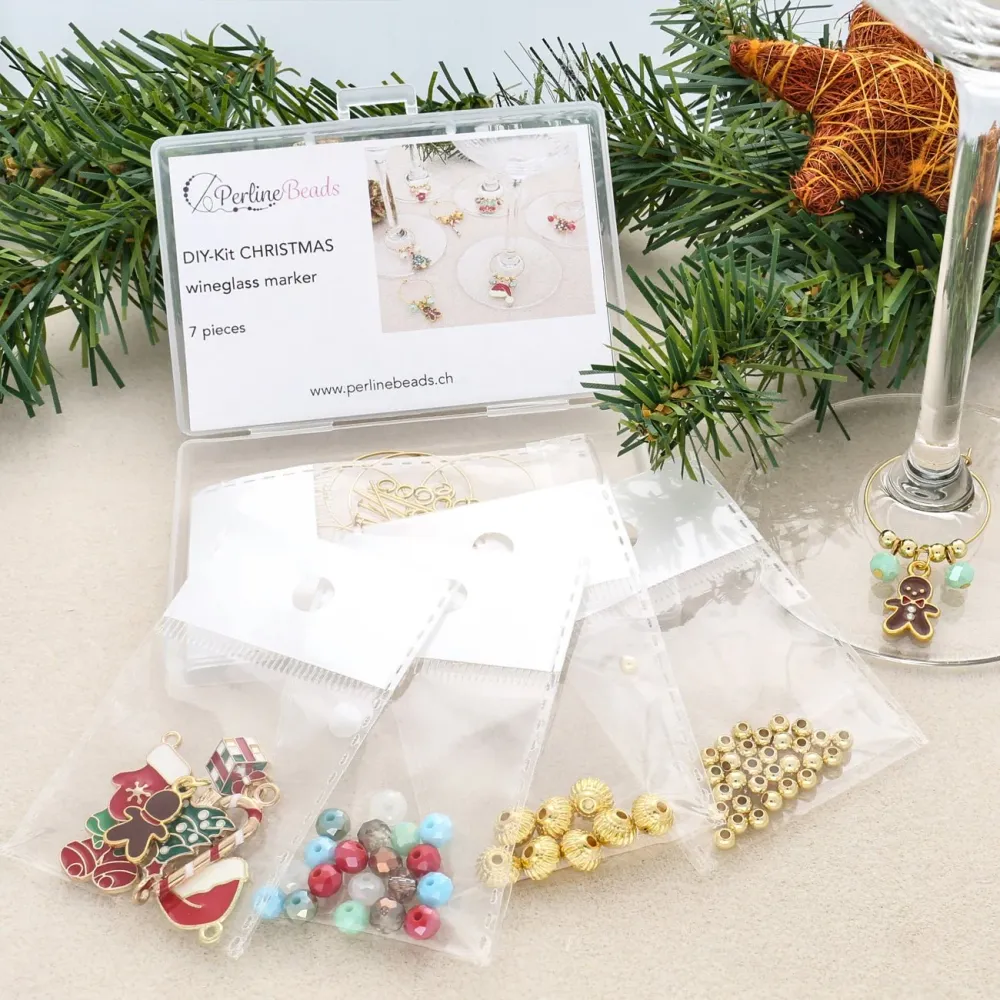 Kit segnabicchieri fai da te - Natale II (7 pezzi)