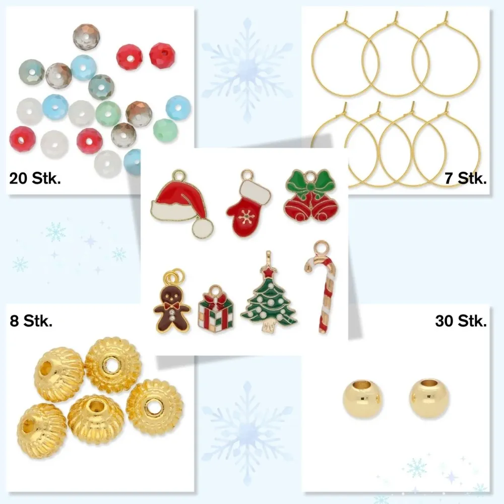 Kit segnabicchieri fai da te - Natale II (7 pezzi)