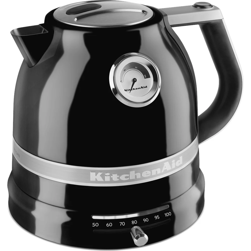 Ⓜ️🔵🔵🔵👌 KitchenAid Artisan 5KEK1522EOB - Bollitore elettrico temperatura regolabile, 1,5 litri, colore NERO ONICE