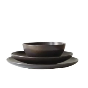 KnIndustrie Assiette D'O Grés Piatto fondo Asimmetrico Marrone