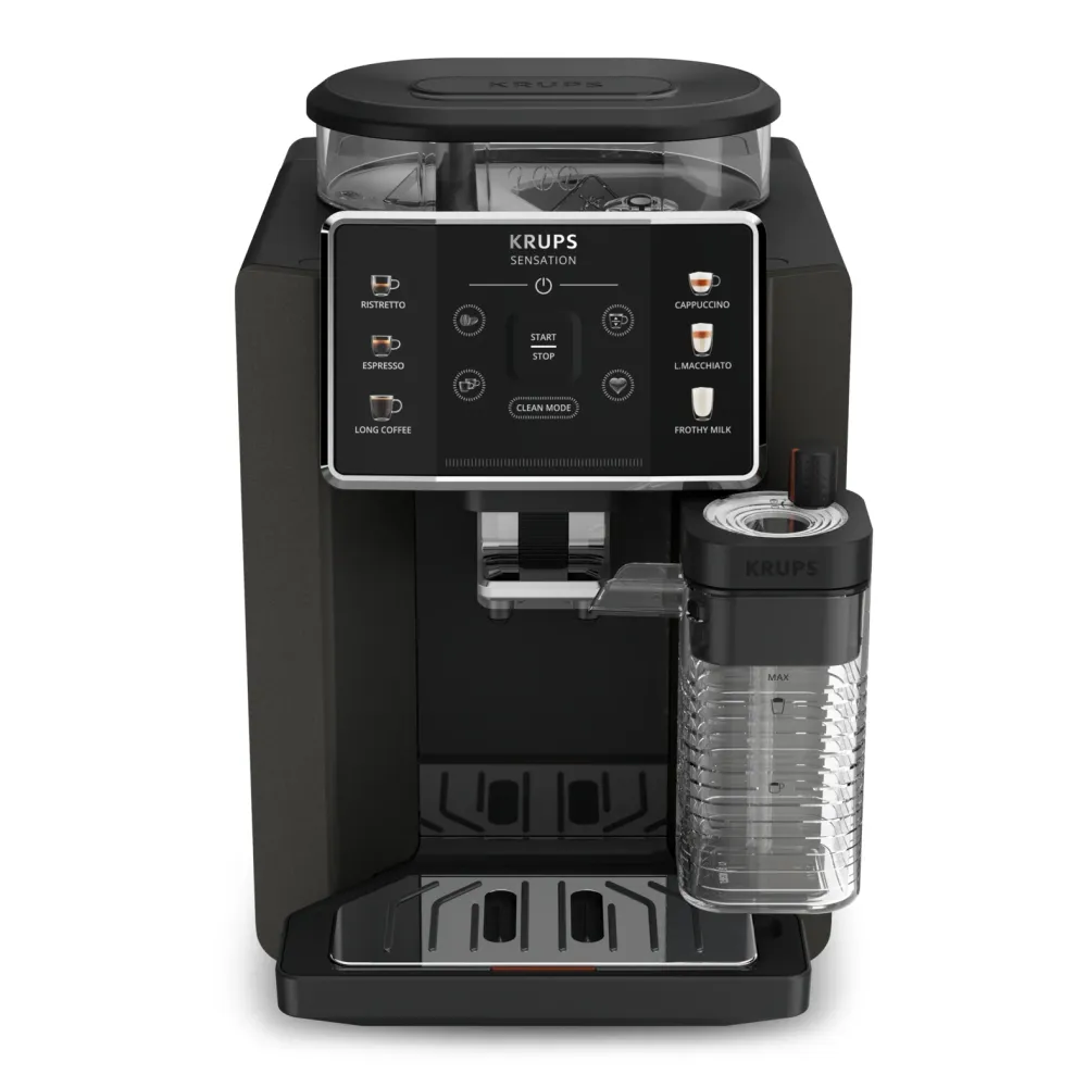 Krups Sensation Milk M50 EA9129 Macchina da caffè automatica – 1,7 l, contenitore per chicchi 260 g, 15 bar, schiumatore p...