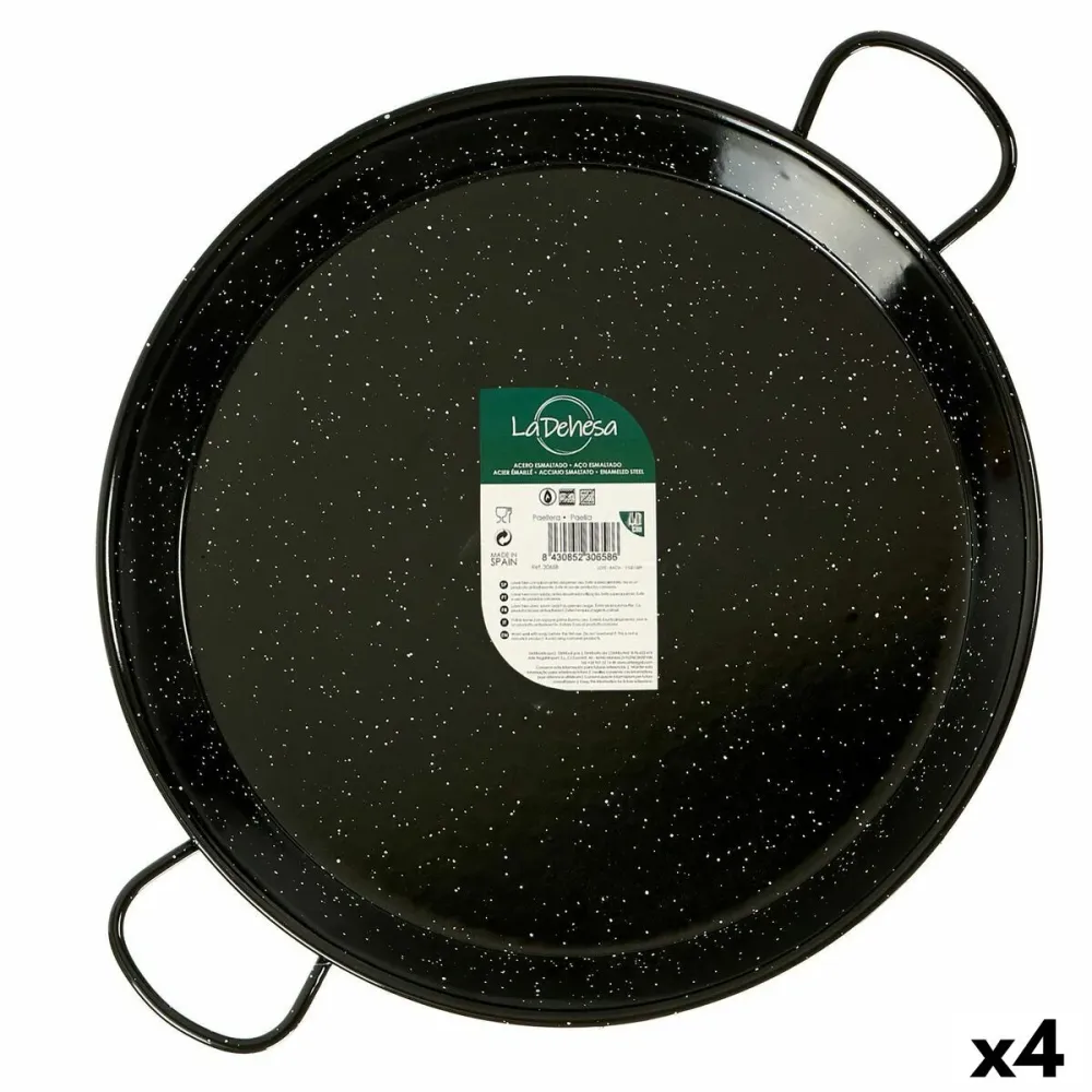 Padella La Dehesa Nero Acciaio Smaltato Ø 50 cm 64 x 6 x 54 cm (4 Unità)