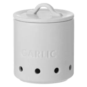 LADELLE vaso portaoggetti Essentials Aglio ceramica bianca ø 10x10 cm