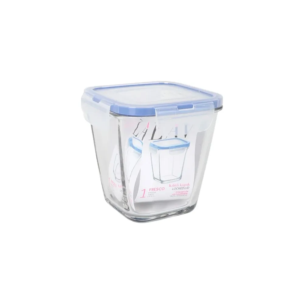 Lancheira Hermética LAV Azul Transparente 700 ml (8 Unidades)