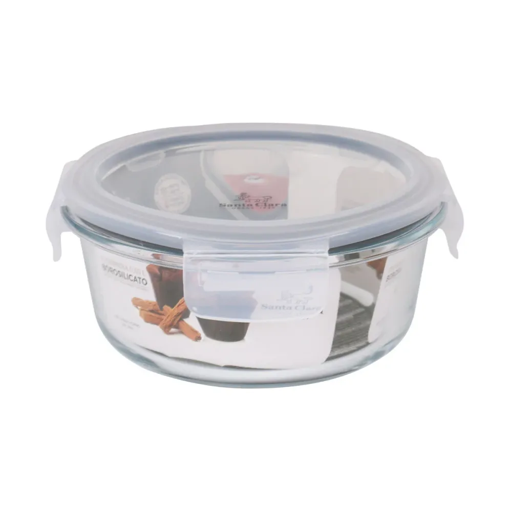 Lancheira Hermética Santa Clara Transparente 650 ml (6 Unidades)