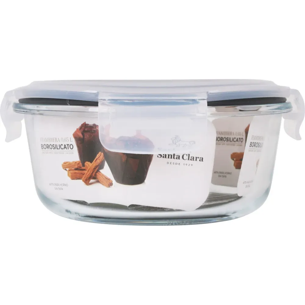 Lancheira Hermética Santa Clara Transparente 650 ml (6 Unidades)