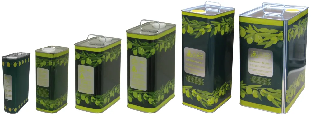 LATTINA PER OLIO CON TAPPO lt. 1 - cm. 7x10x17,5 h