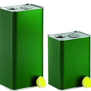 Lattina Rettangolare per Olio Lt.5 – Con Tappo – Set 8 Pezzi