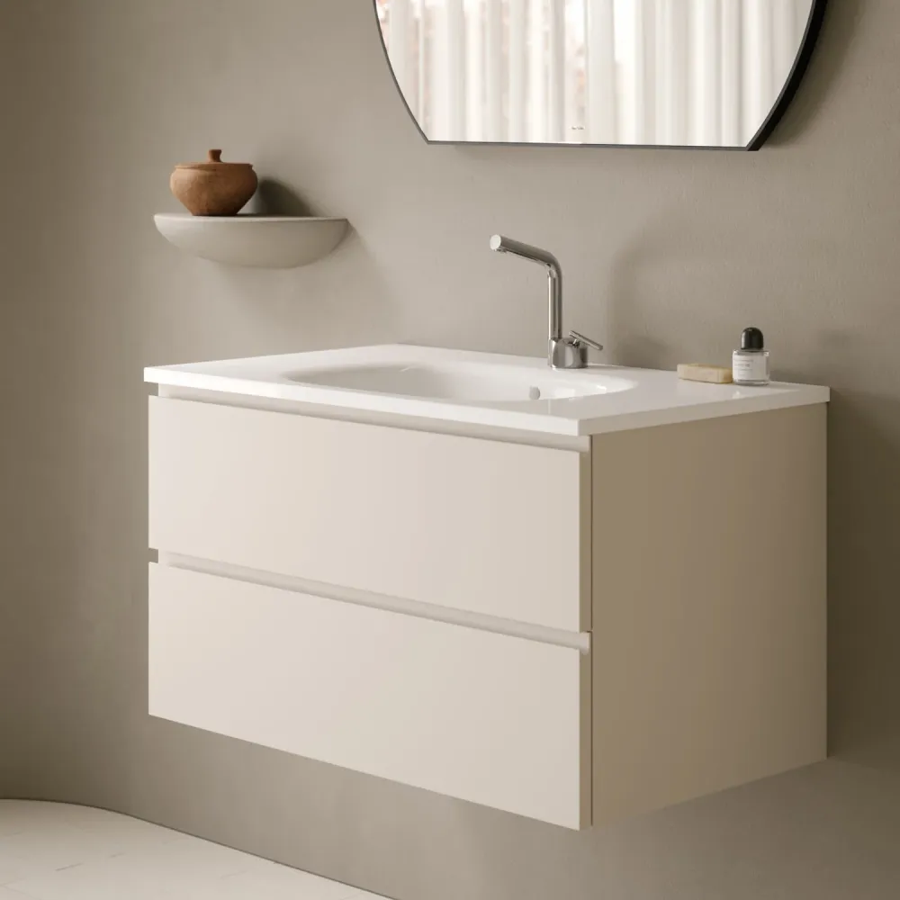 Lavabo sospeso o su base Boulevard 96x51x18 cm Ceramica Globo - Bianco lucido