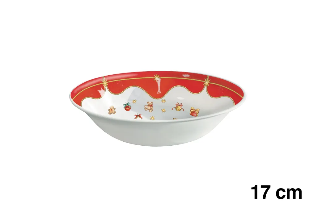 Lavafrutta natalizio vintage melamina misura 17cm