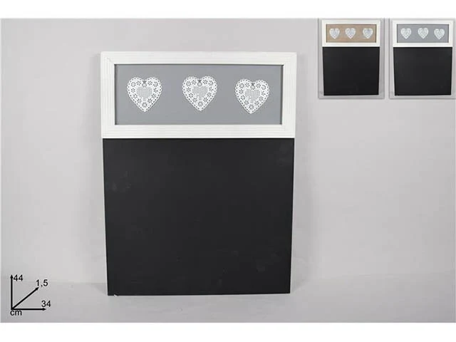 Lavagna c/cuori 44x34cm cm000888