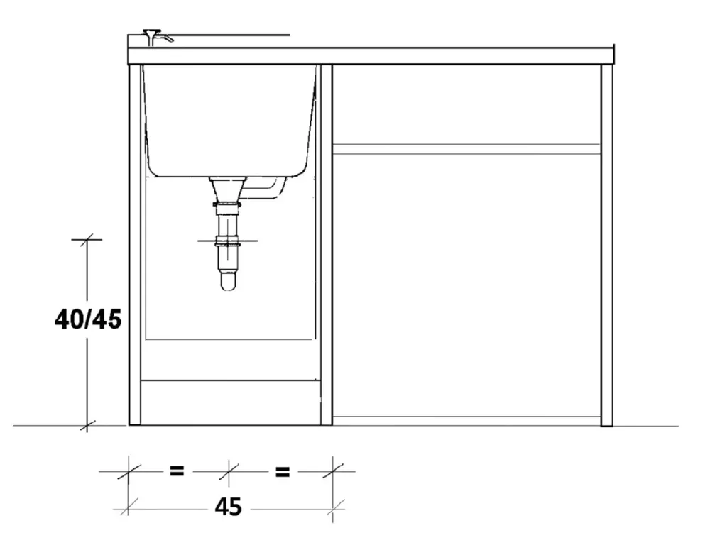Lavatoio e Coprilavatrice 109x60x89cm Asse Termoplastico Montegrappa Edilla Bianco Sinistro con Cesto