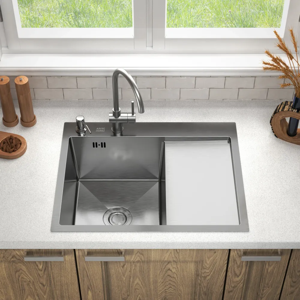 Lavello Acciaio Inox con Gocciolatoio 6350L