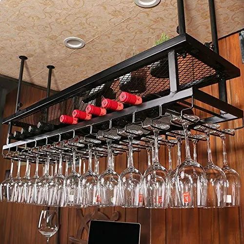 LCSD Rack di Vino Cremagliera del Vino Cremagliera del Vino Appeso Cremagliera del Vino Testa Giù Cremagliera del Vino Arm...
