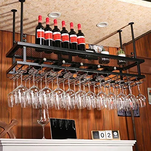 LCSD Rack di Vino Cremagliera del Vino Cremagliera del Vino Appeso Cremagliera del Vino Testa Giù Cremagliera del Vino Arm...