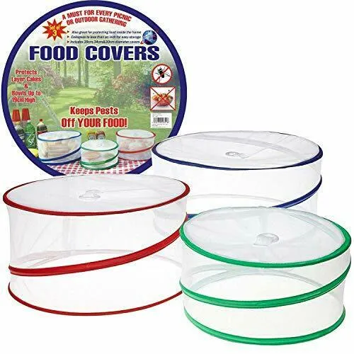 LessMo Coperchio per Cibo, Set di 3 Riutilizzabile Pop-up per...