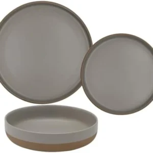 WD Lifestyle - Set 18 Piatti Bicolore Grigio
