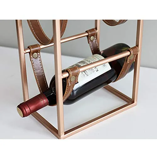 LILINSS Portabottiglie Vino Cremagliera del Vino Decorazione del Desktop di casa Cremagliera del Vino del Metallo Cremagli...
