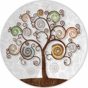 Linea tree white sottopentola vetro d.21cm bianco