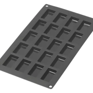 LÉKUÉ Finanziamento stampo da forno mini 20 pezzi silicone 30x17,5 cm nero
