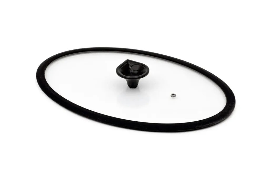 Luchetti-Coperchio vetro temperato ovale 26×38 cm