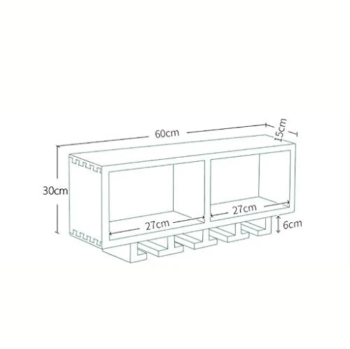 LXTIN Portabottiglie da Appendere Parete Legno massello Portabicchieri da Vino per Ristorante Domestico, espositore per Sl...