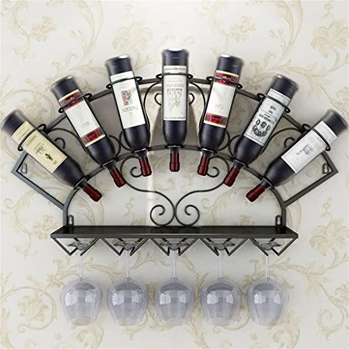 LYQQQQ Portabottiglie da Parete per Vino portabottiglie per Vino Vetro rovescio