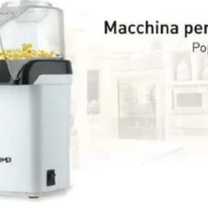 Macchina Per Pop Corn Elettrica 1200w Popcorn Senza Olio Feste Party Bambini