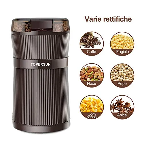 Macinacaffè Elettrico con Lama 200W lame acciaio inossidabile Macina...