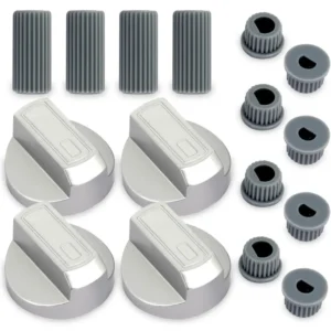 MANOPOLA UNIVERSALE PER CUCINA GAS COLORE SILVER INNESTO 6 - 8 MM 4 PEZZI