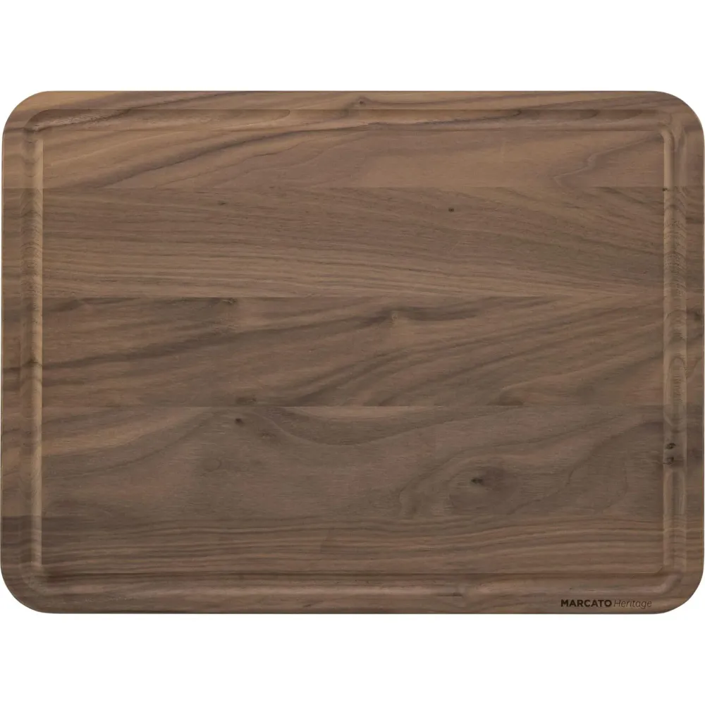 MARCATO | Collezione Heritage "Il Tagliere" Noce Canaletto Massello | Tagliere da Cucina Professionale 40x30x5 cm