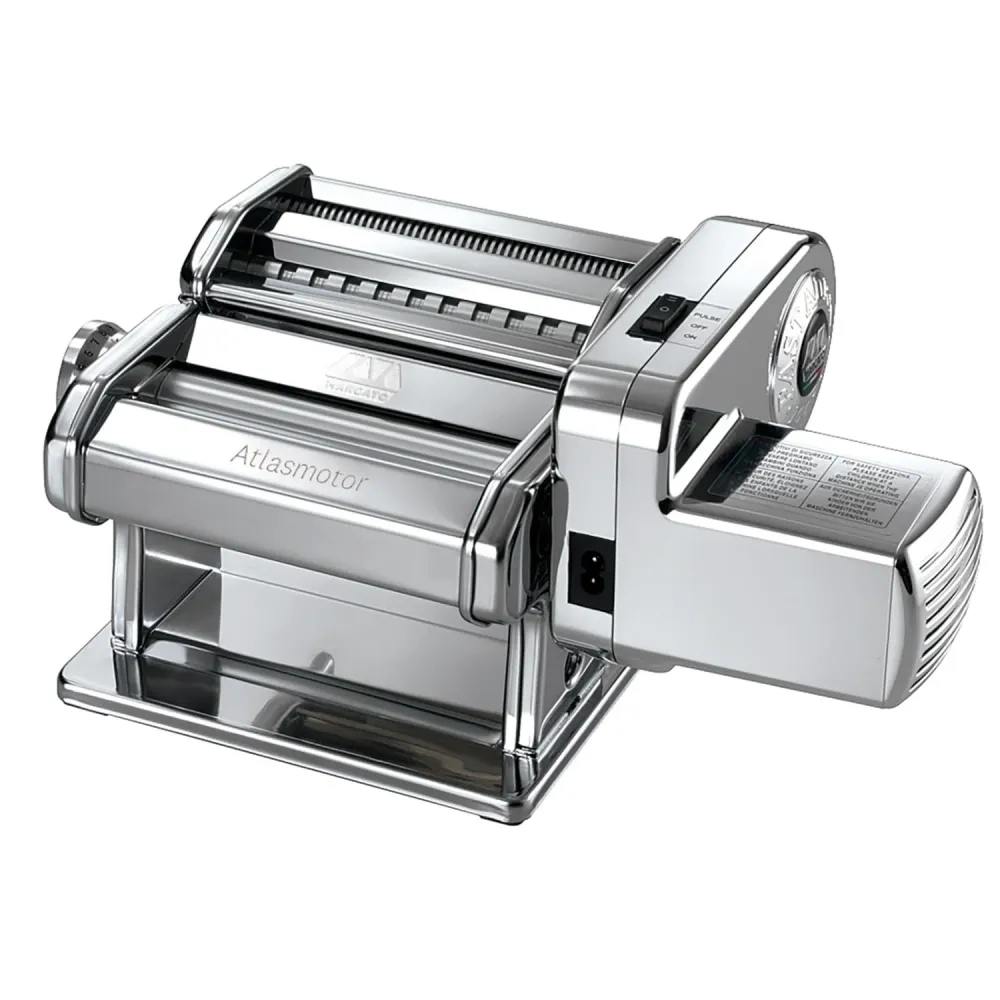 Marcato Macchina per la Pasta Elettrica Atlas 150 + Motore, Atlasmotor, Per Pasta,Lasagne, Fettuccine, Tagliolini, Acciaio.