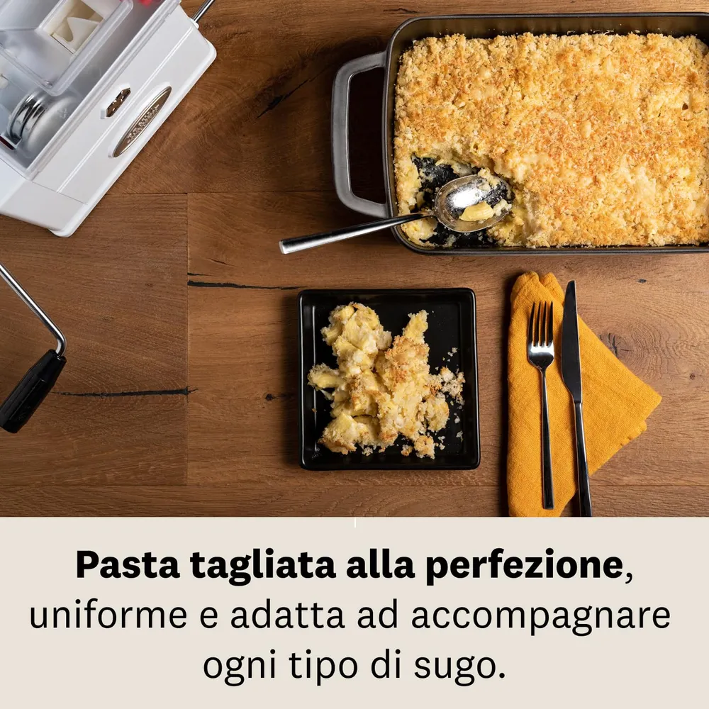 Marcato Macchina per la Pasta, Pasta Maker, Trafila per Pasta Fresca, Manuale, 5 Trafile Incluse, per Bucatini, Fusilli, M...