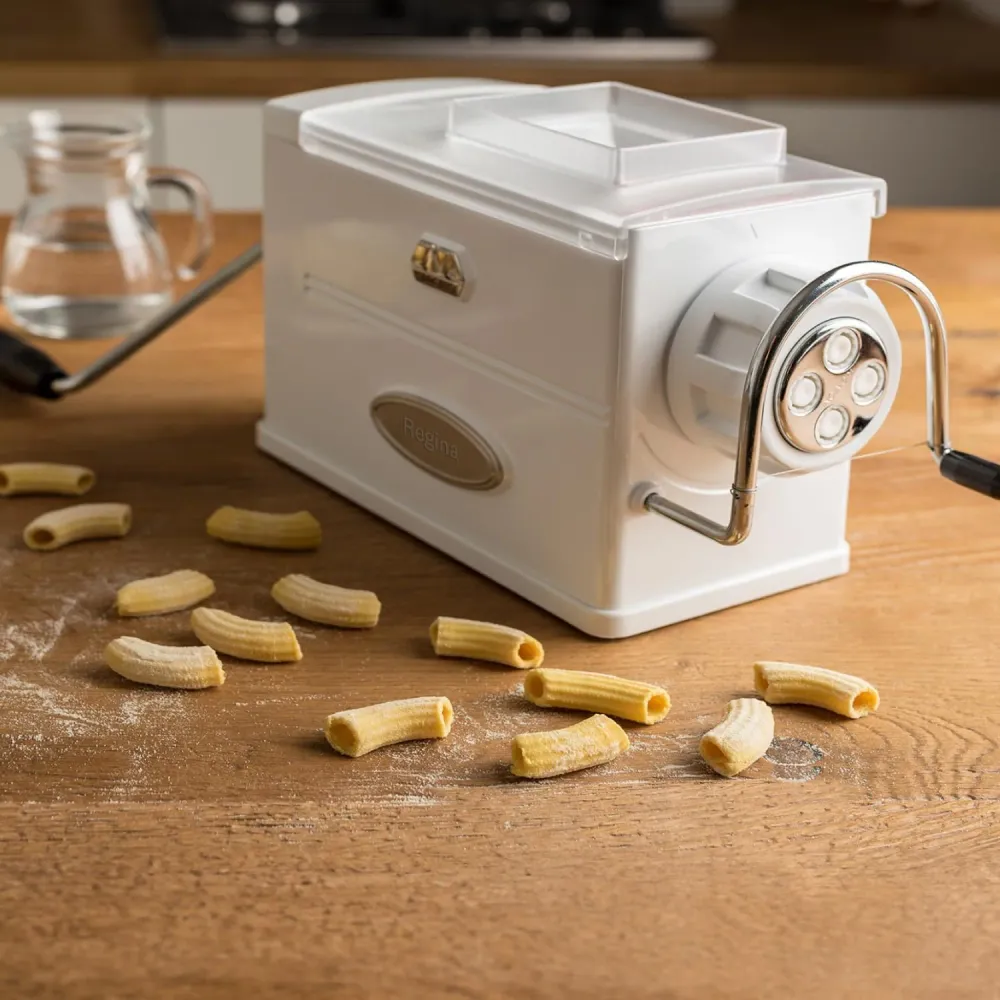 Marcato Macchina per la Pasta, Pasta Maker, Trafila per Pasta Fresca, Manuale, 5 Trafile Incluse, per Bucatini, Fusilli, M...