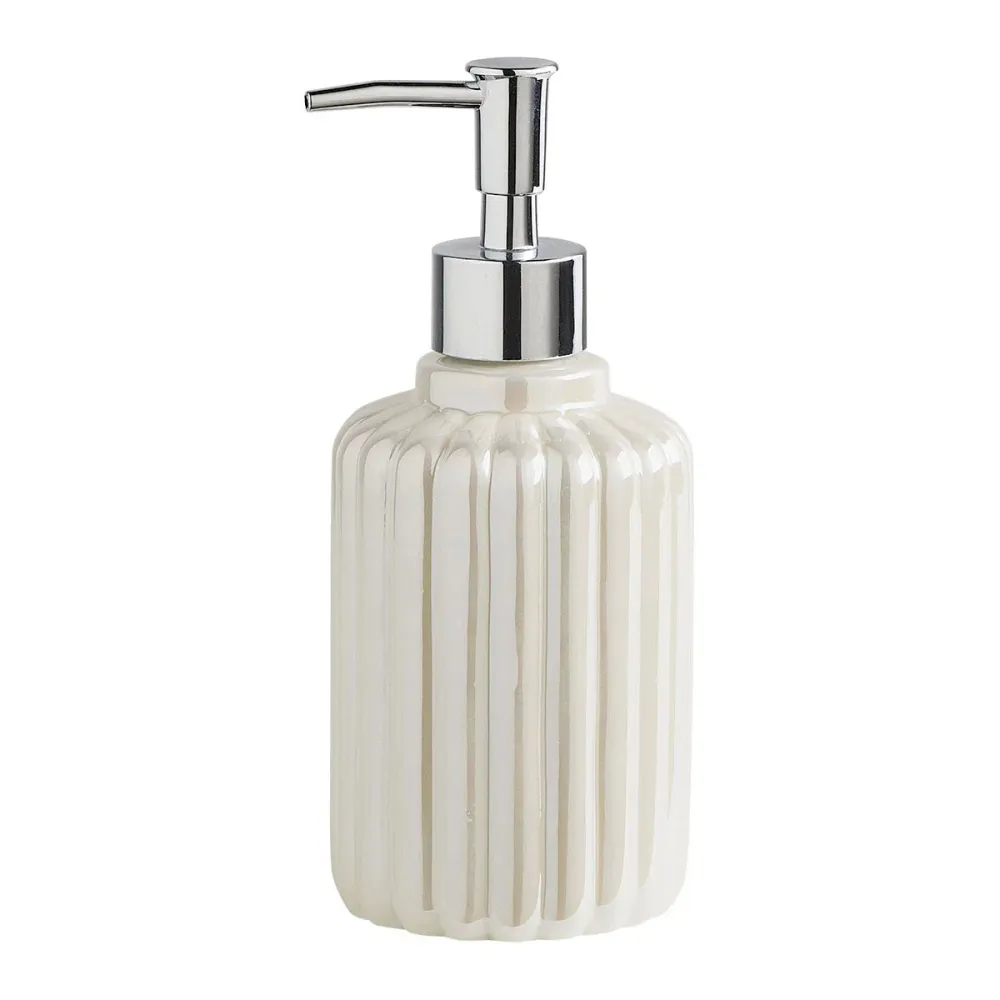 Mathilde M Dispenser sapone ceramica perlata "Éclat Nacré" D7.5xH18 cm