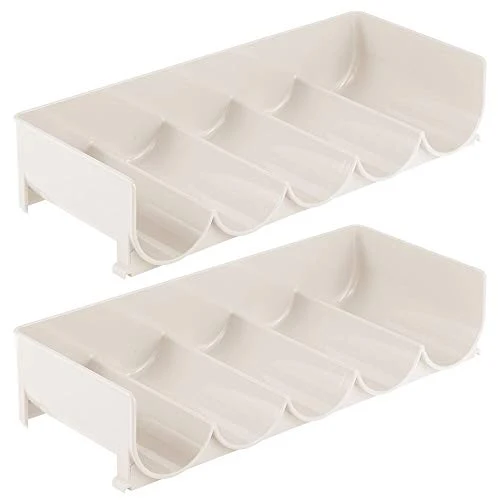 mDesign Set da 2 scaffali per bottiglie di vino impilabili – Portabottiglie plastica per 10 bottiglie – Organizer plastica...
