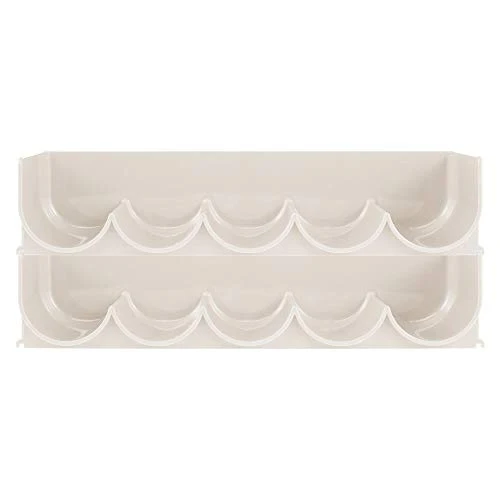 mDesign Set da 2 scaffali per bottiglie di vino impilabili – Portabottiglie plastica per 10 bottiglie – Organizer plastica...