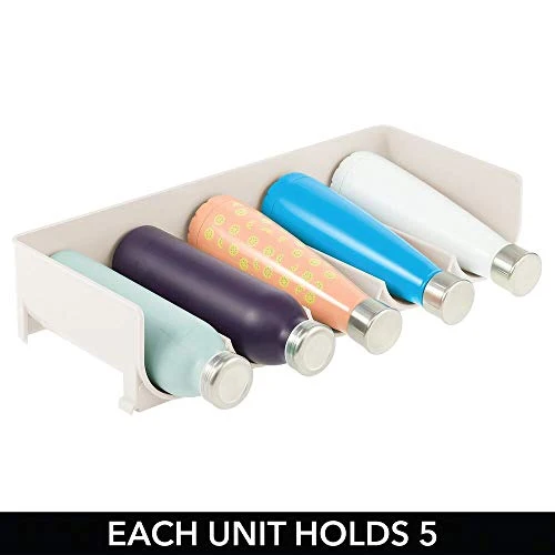 mDesign Set da 2 scaffali per bottiglie di vino impilabili – Portabottiglie plastica per 10 bottiglie – Organizer plastica...